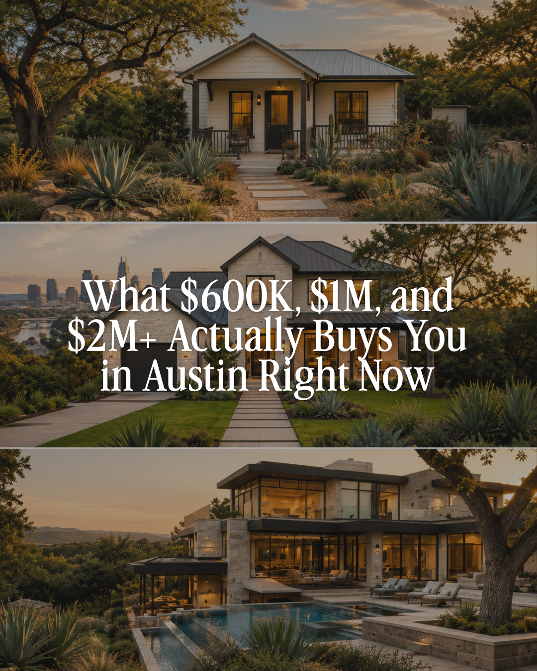 What $600K, $900K, and $1.5M Actually Buys You in Austin Right Now