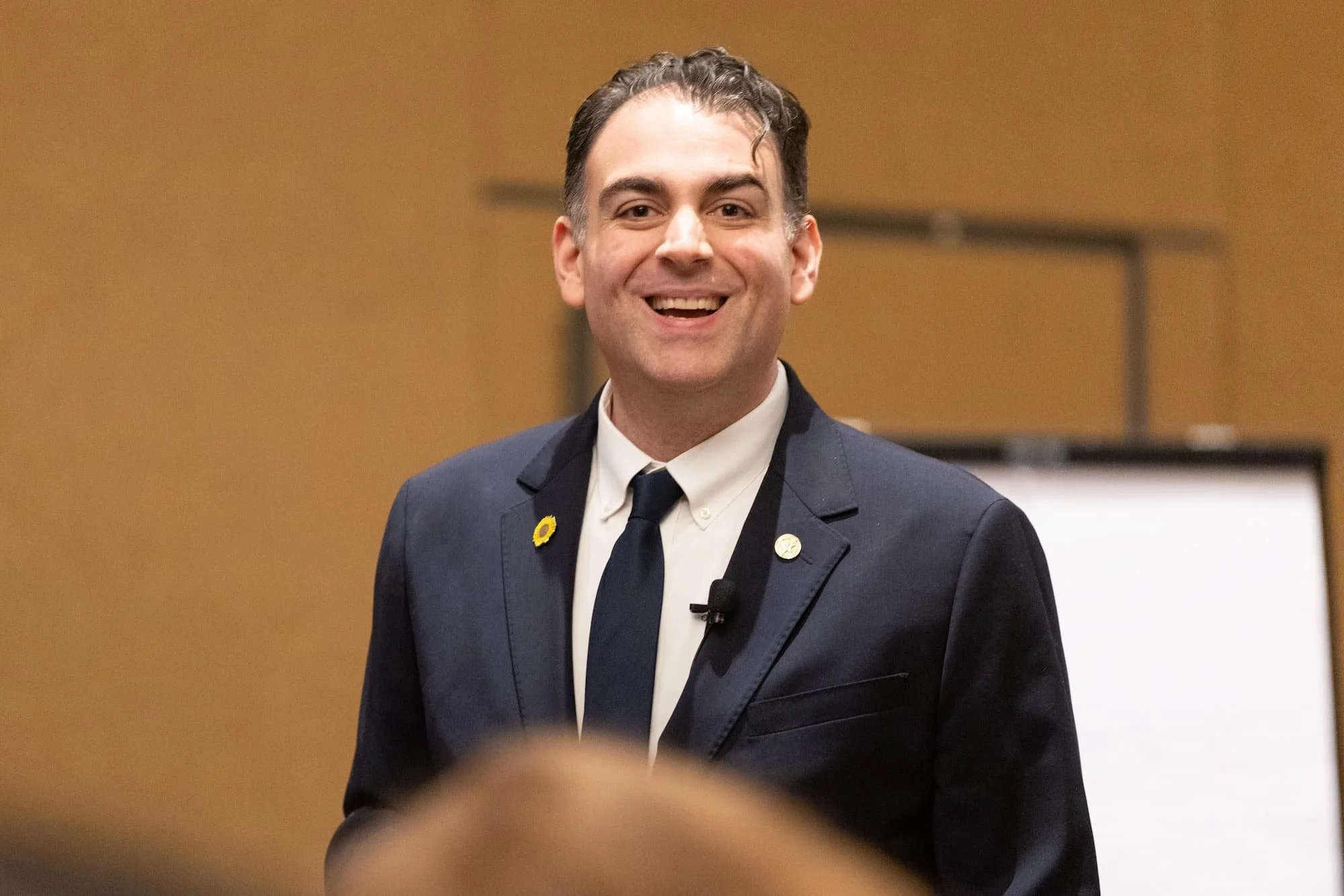 Man smiling at camera.