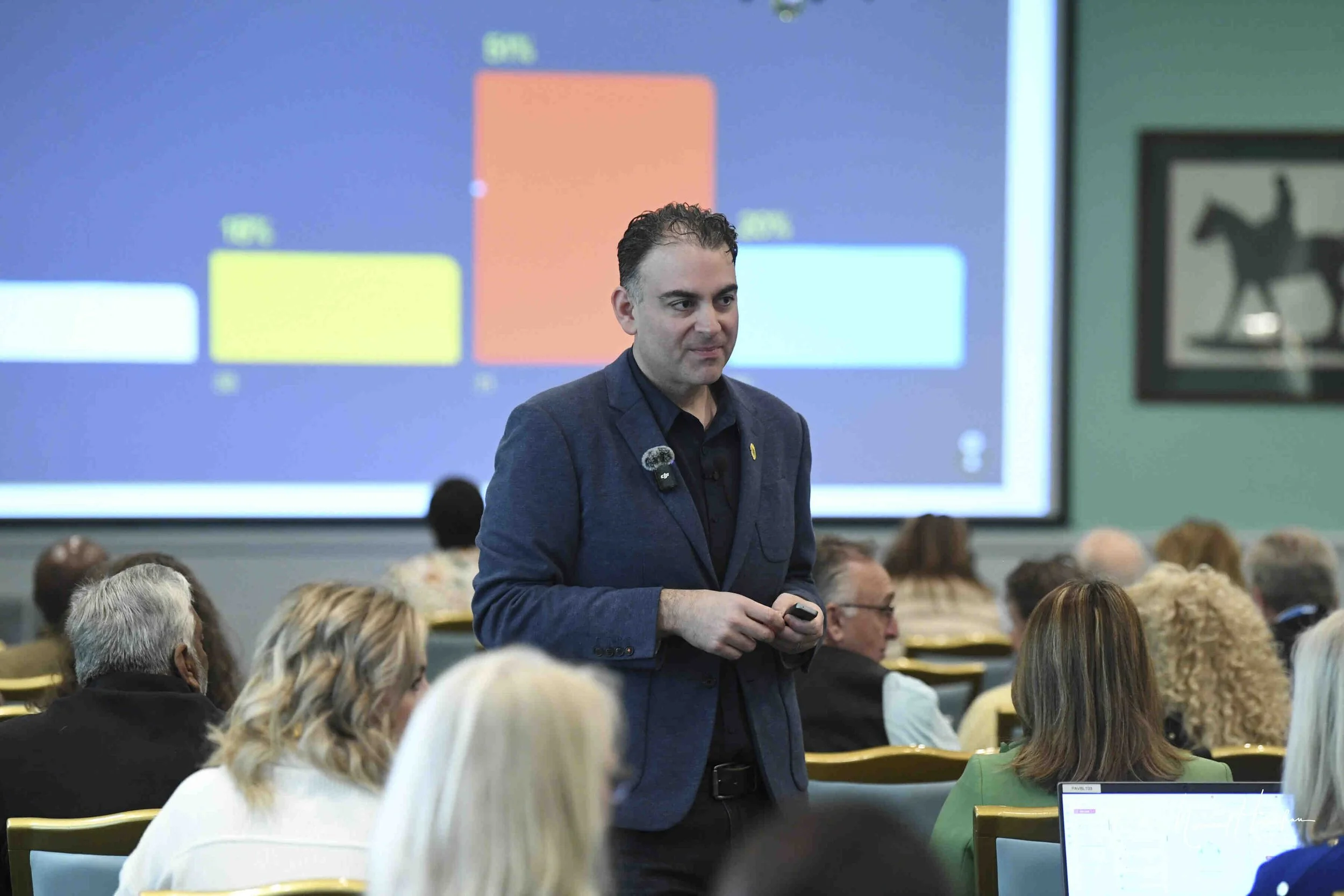 Man standing listening