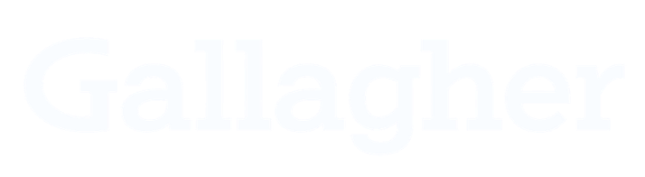 Gallagher logo in white text on a black background.