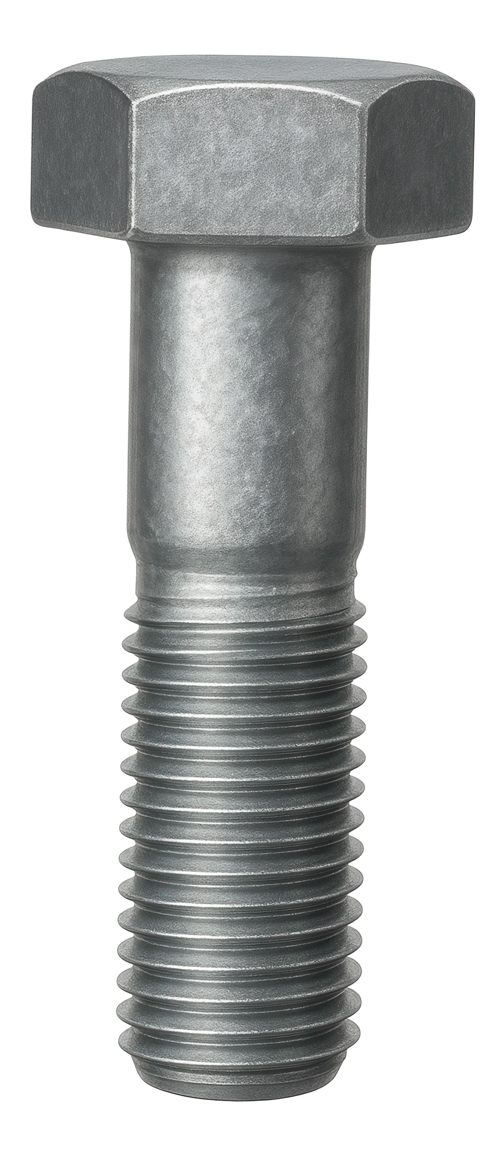 A close-up image of a metallic bolt screw with a hexagonal head and threaded body.