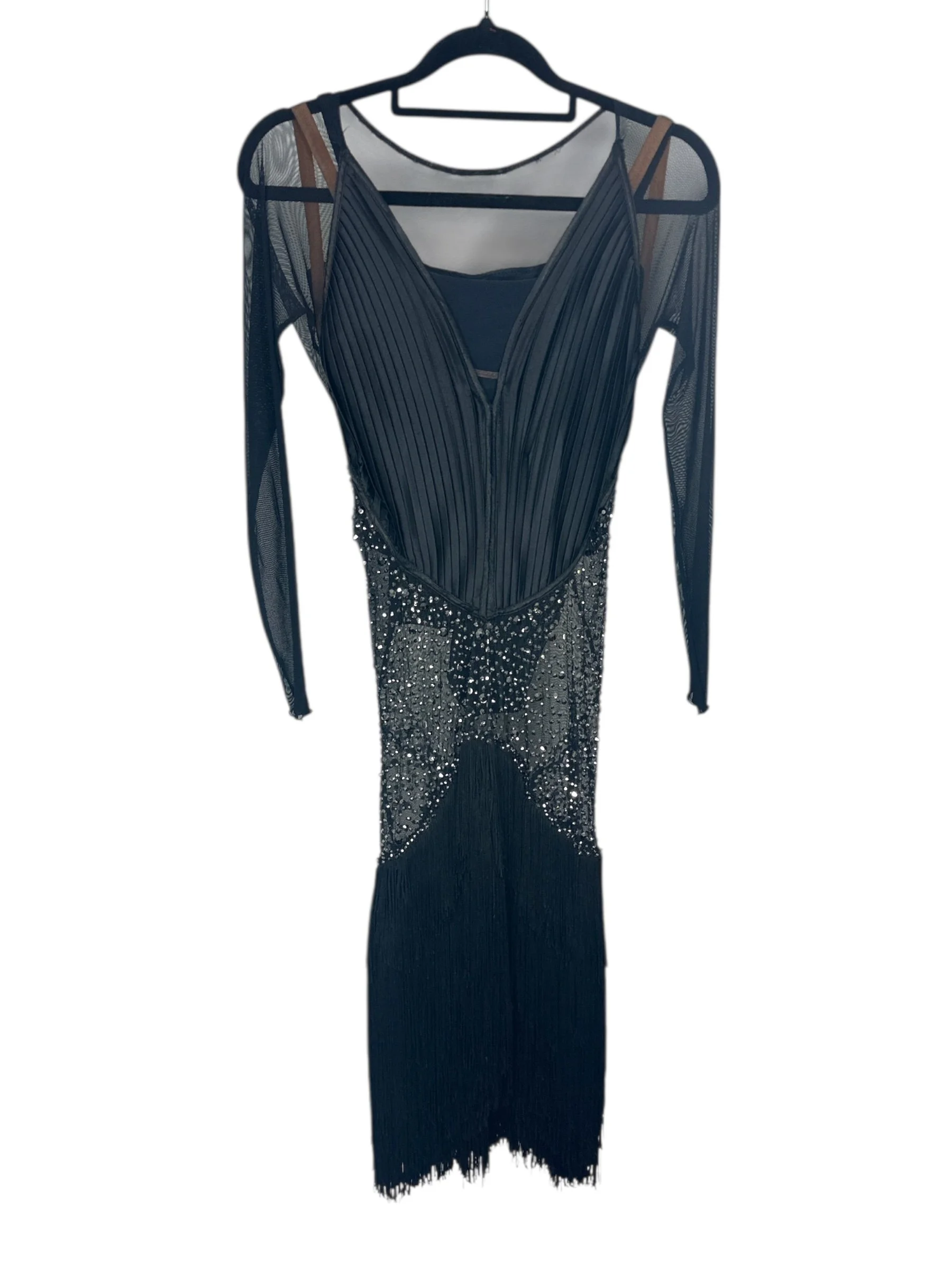 Black Pleated Latin Dress