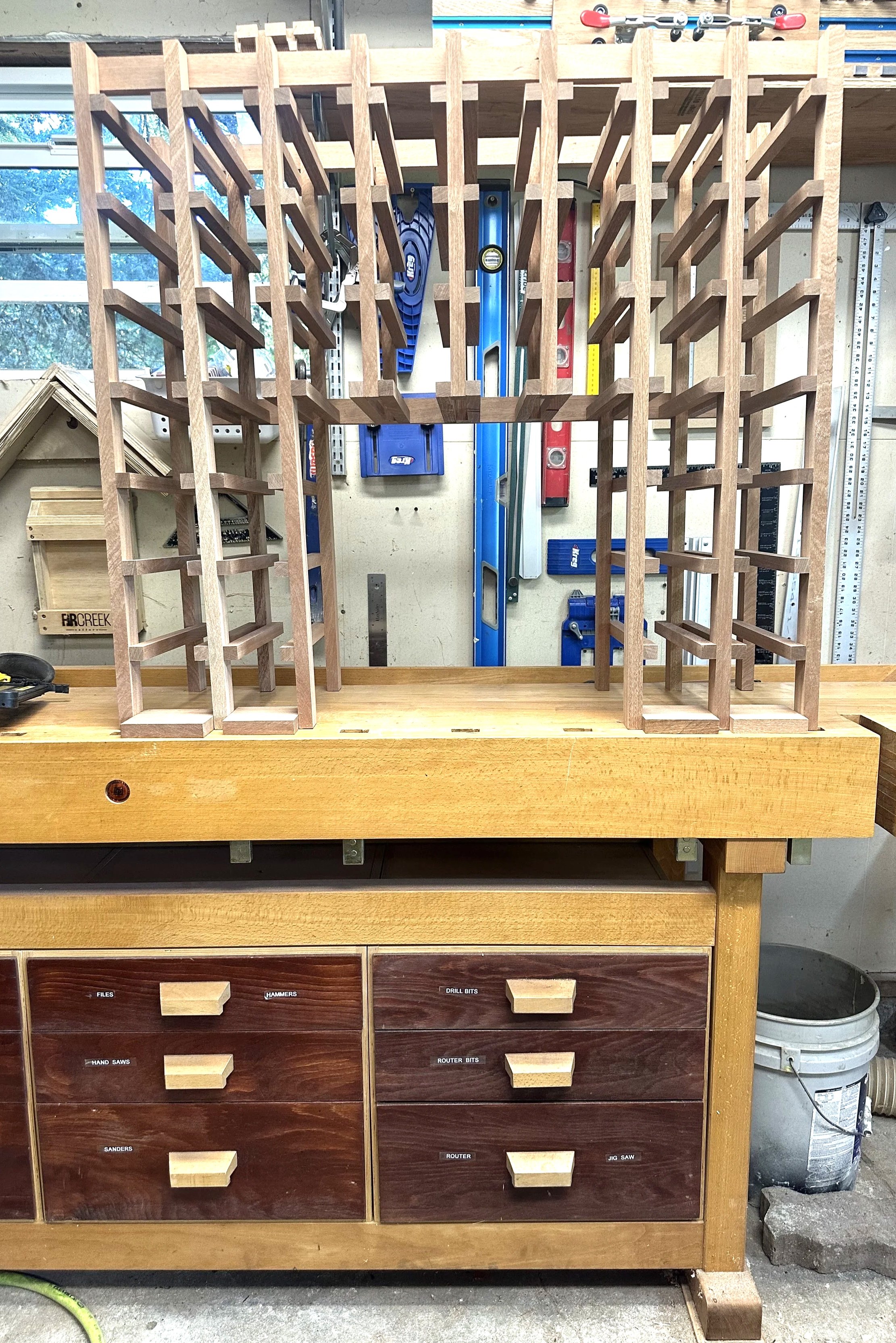 working on the upper rack