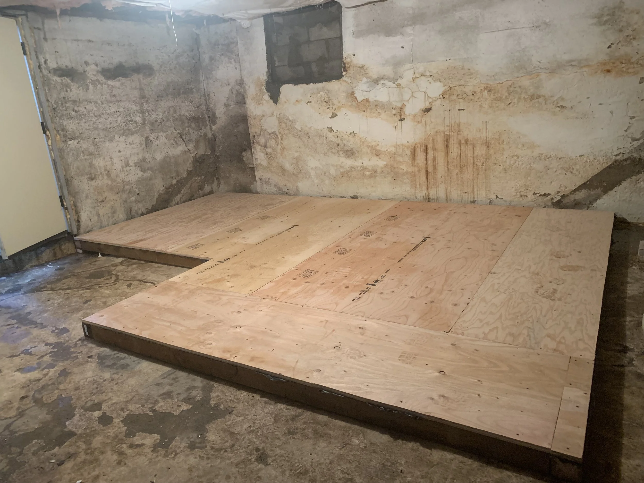 Step 3: install 3/4' Plywood Floor