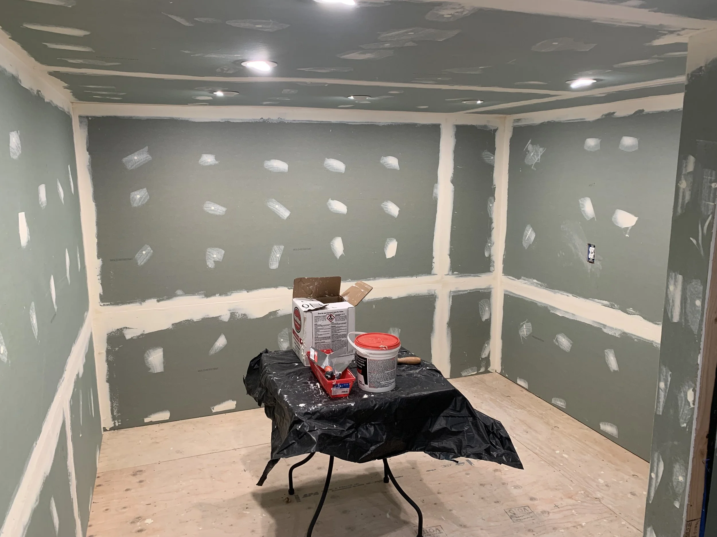 Step 5: Install Green Board for better moisture control, patch, and paint