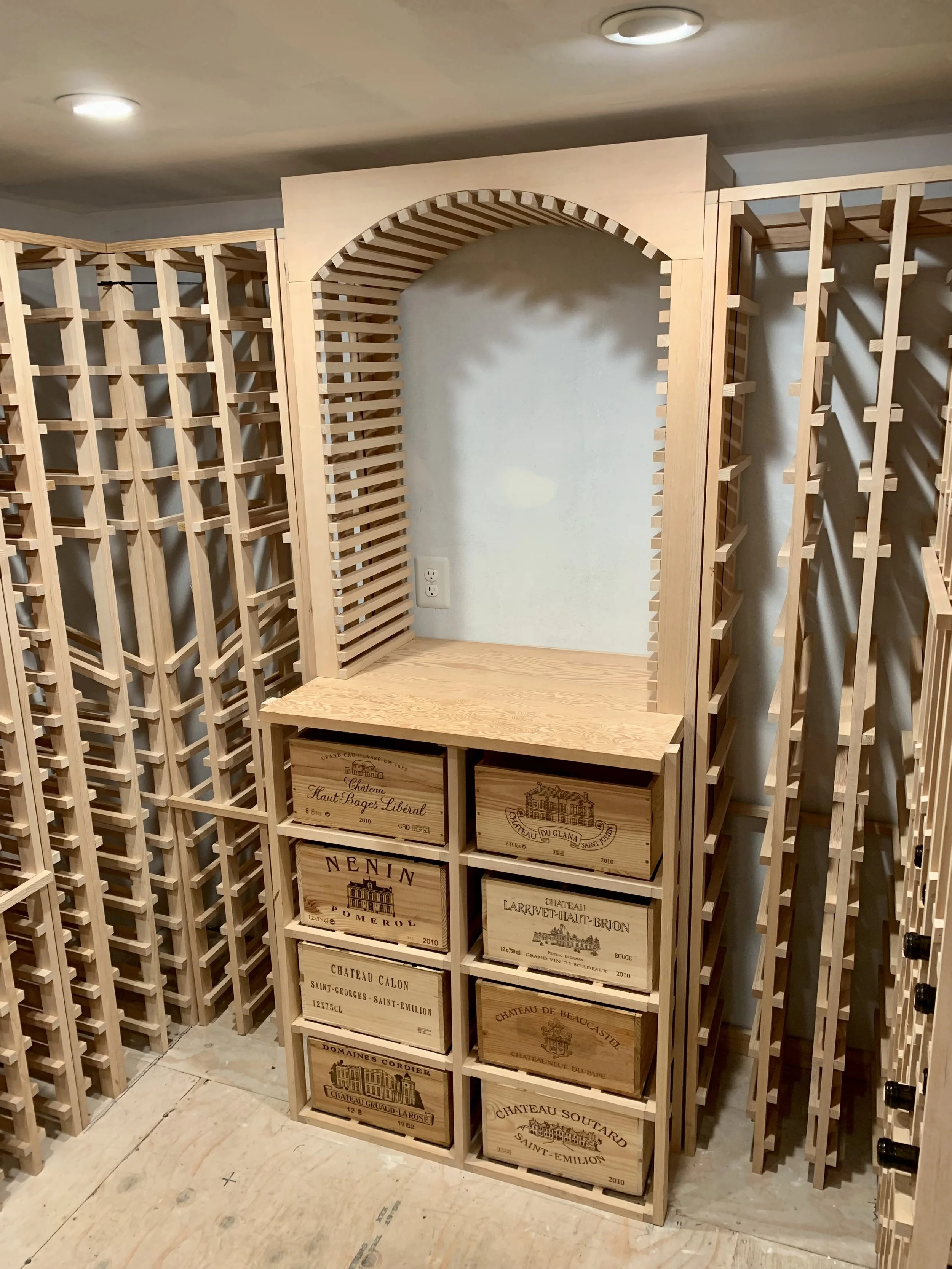 Step 8:  Keep building more wine racks in shop. 