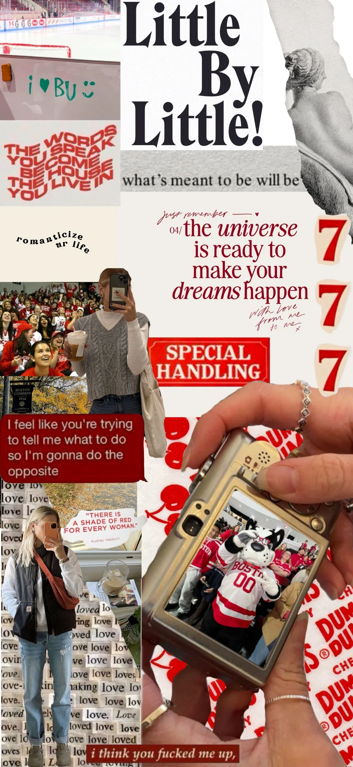 A digital collage I made for myself as a phone background 