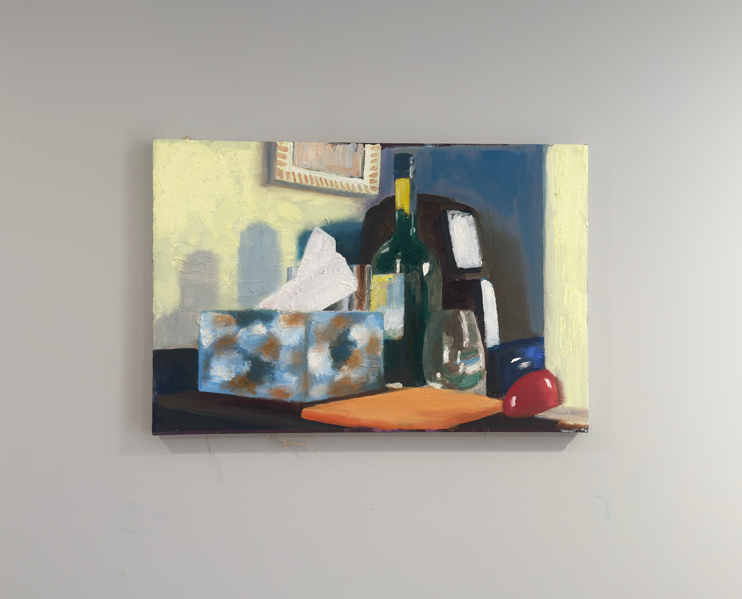 Glass and Bottle
Oil on canvas 14"x21"