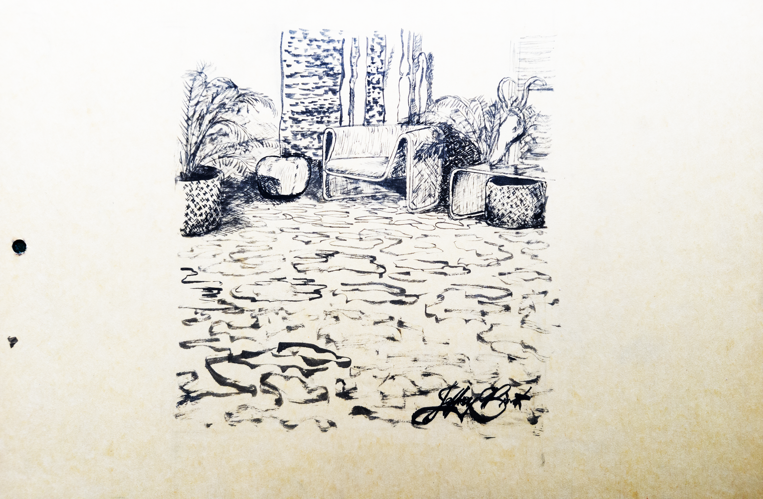STUDY FOR ROOM
Pen & Ink on card 8"x10"
//Original NFS 