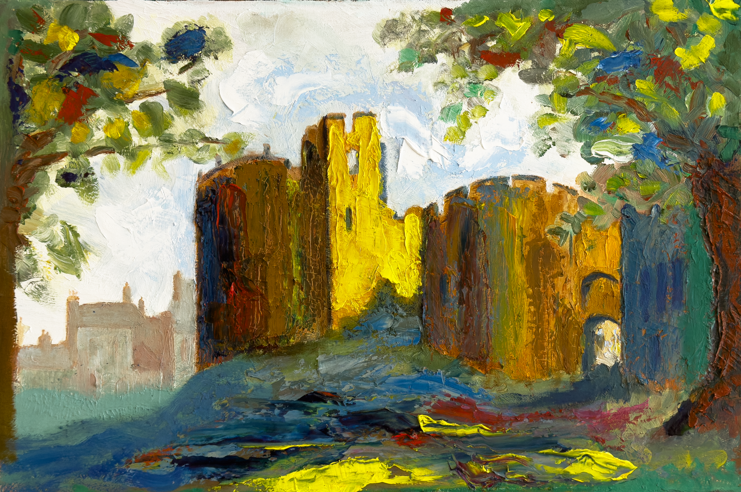Chepstow Castle, UK
Oil on canvas 14"x21"
