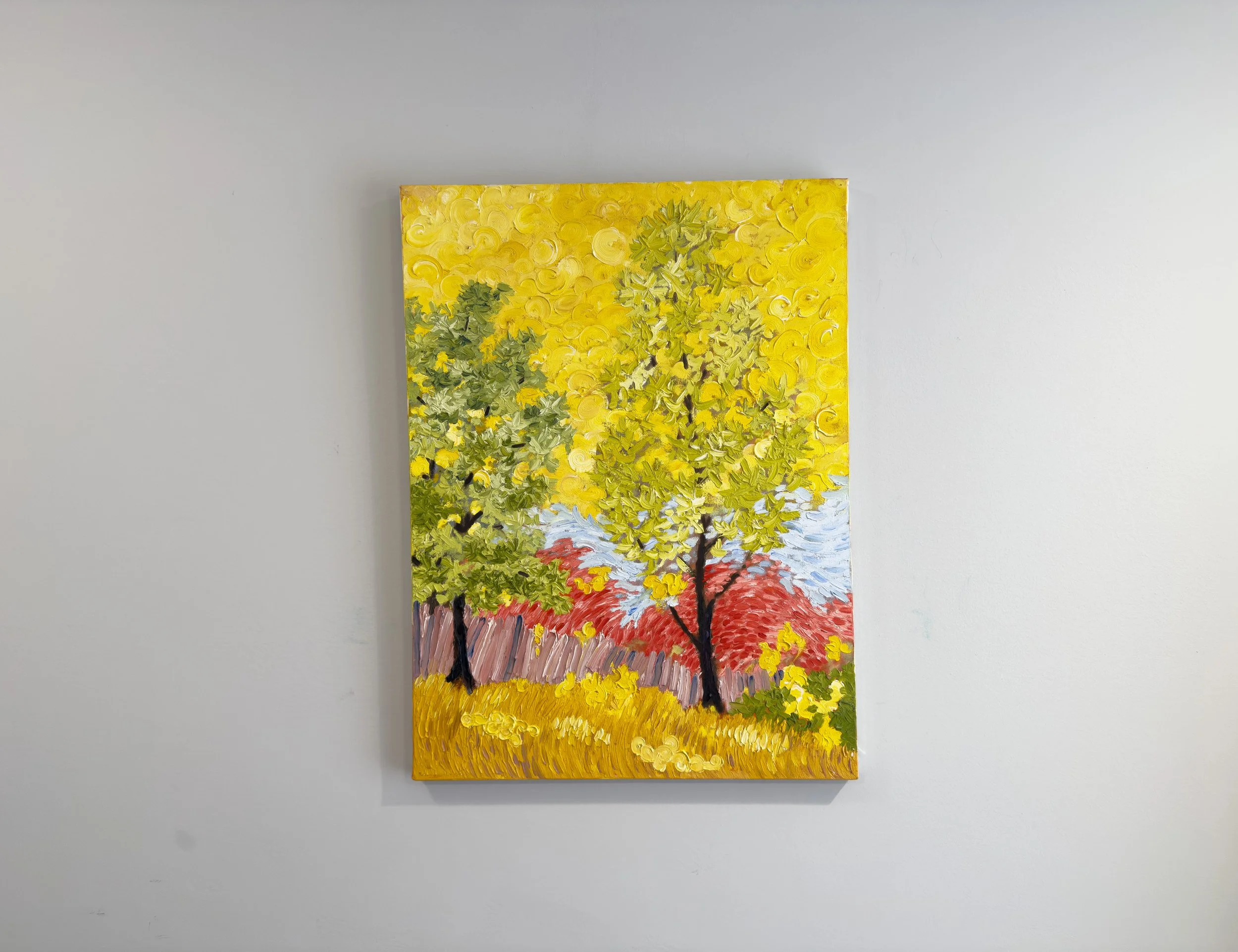 Backyard in Autumn
Oil on canvas 18"x24"