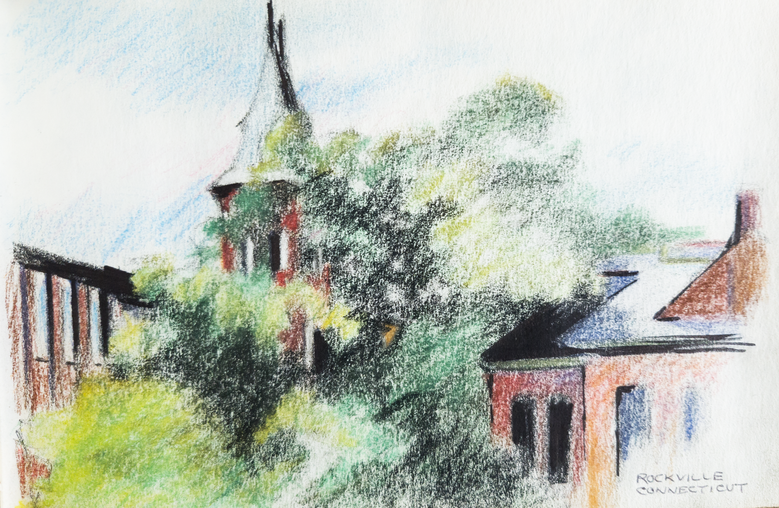 ROCKVILLE CT SKETCH
Crayon on paper 8"x10"
//Original NFS 