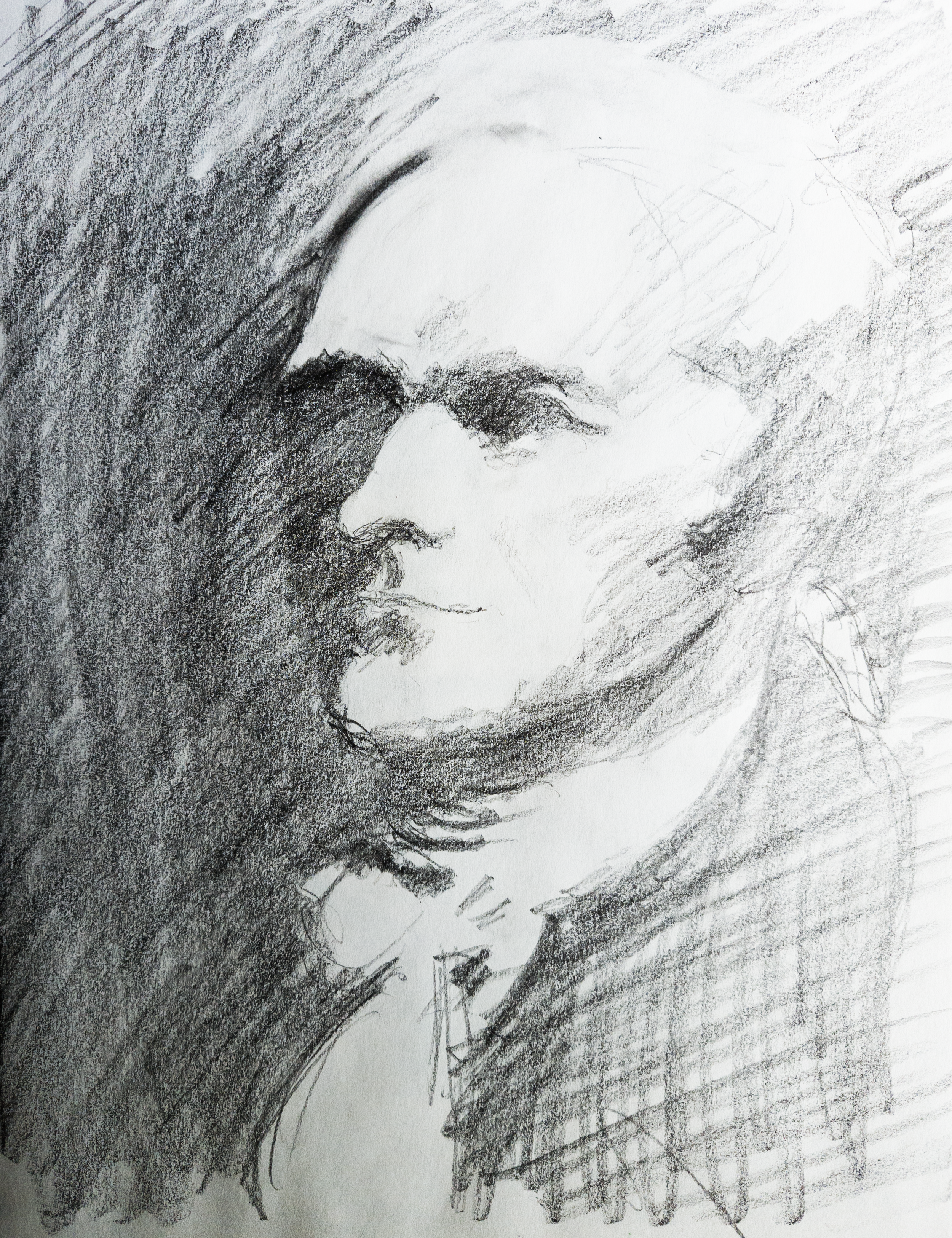 SKETCH OF PHOTO II
Pencil on paper 12"x9"
//Original NFS 