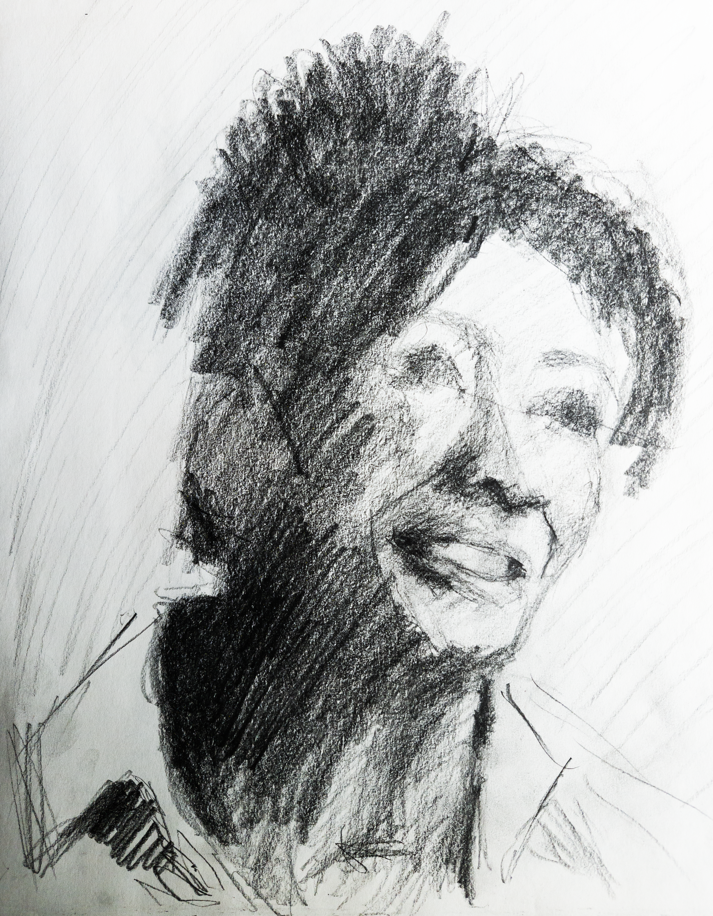 SKETCH OF PHOTO VII
Pencil on paper 12"x9"
//Original NFS 