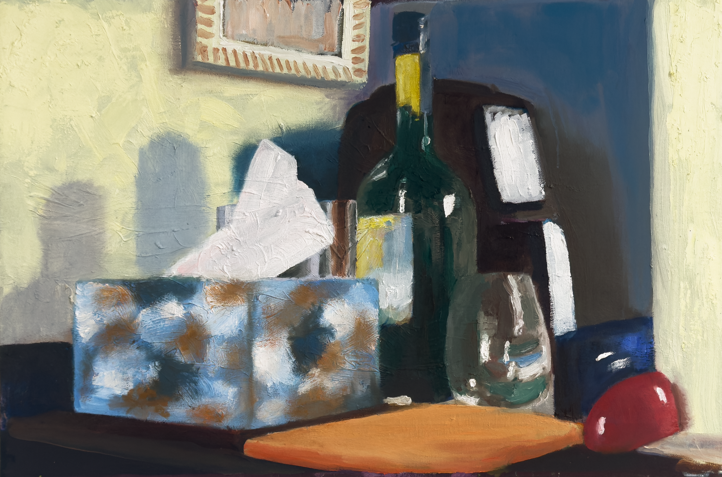 Still Life, Glass and Bottle