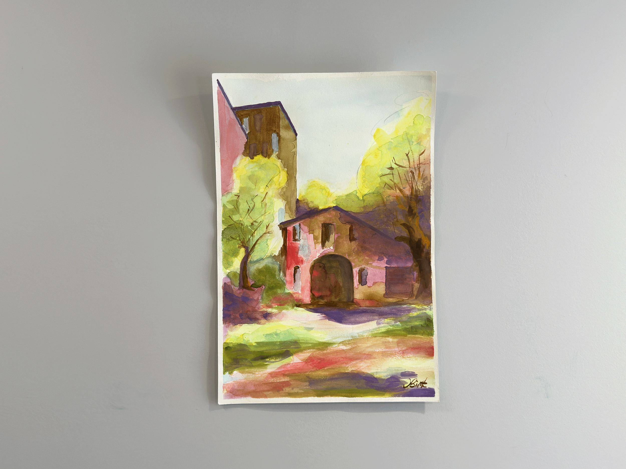 Industrial Building I
Watercolor on paper 18"x12"