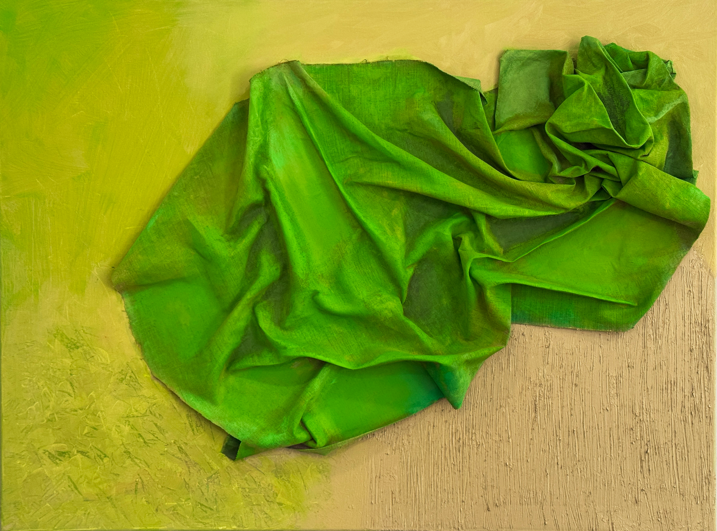 Canvas; Green Reclining
canvas on oil on canvas 30"x40"