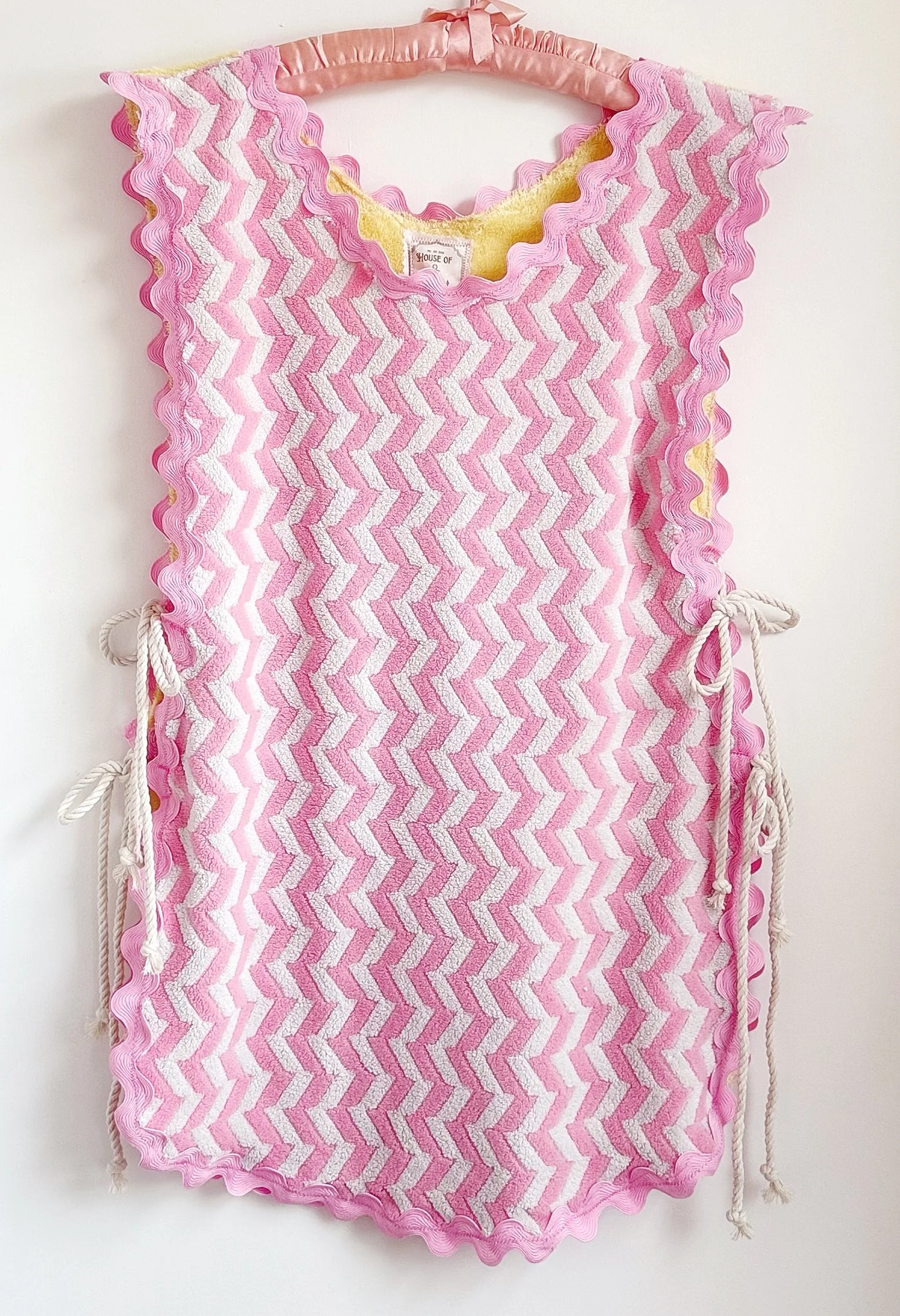 House of Knots bath towels reimagined as a cozy and drying, bathing suit cover up beach dress

