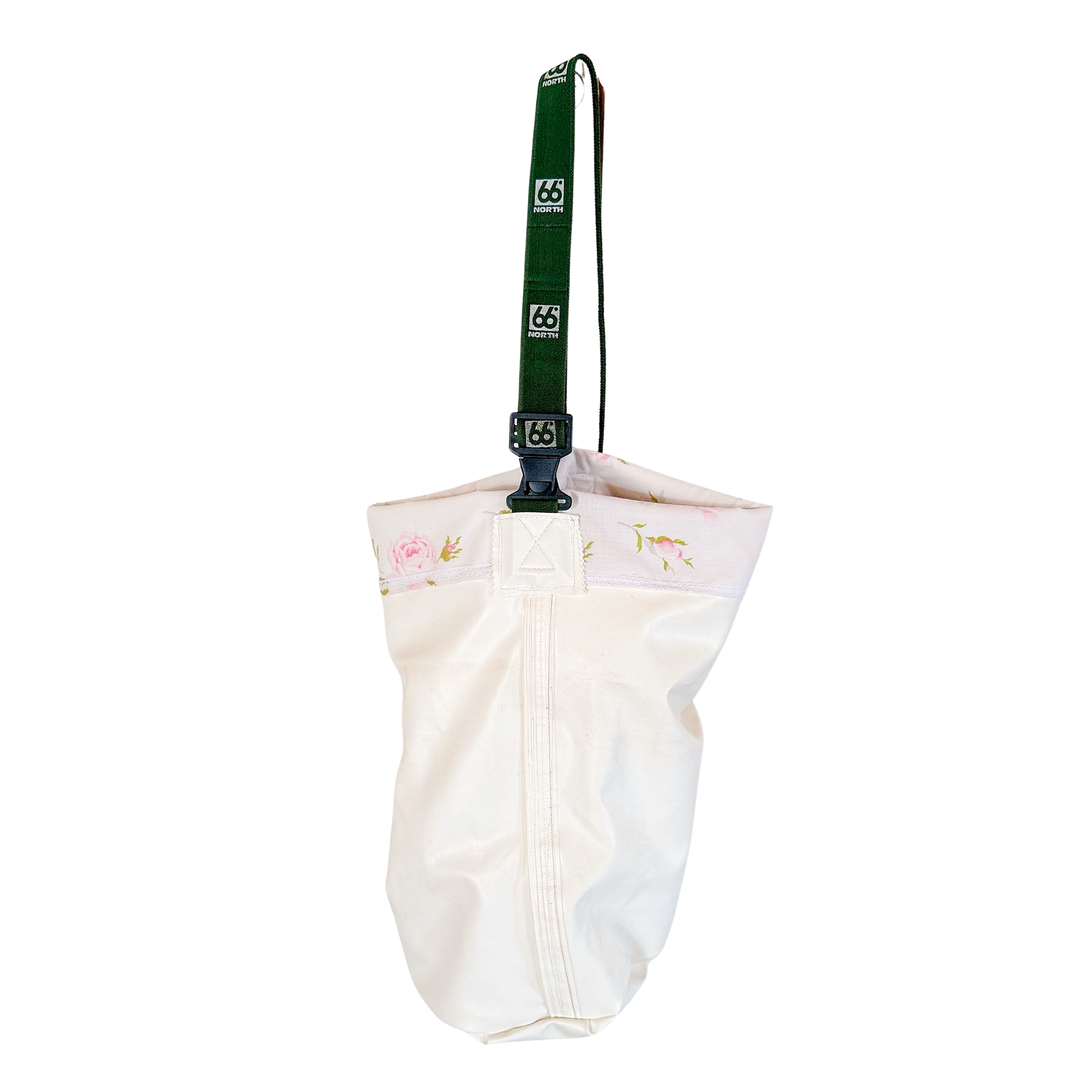 Preloved, Upcycled & Reimagined Oil Pants, hand stitched and now a one-of-a-kind, lined bucket bag for boat/beach or just because.