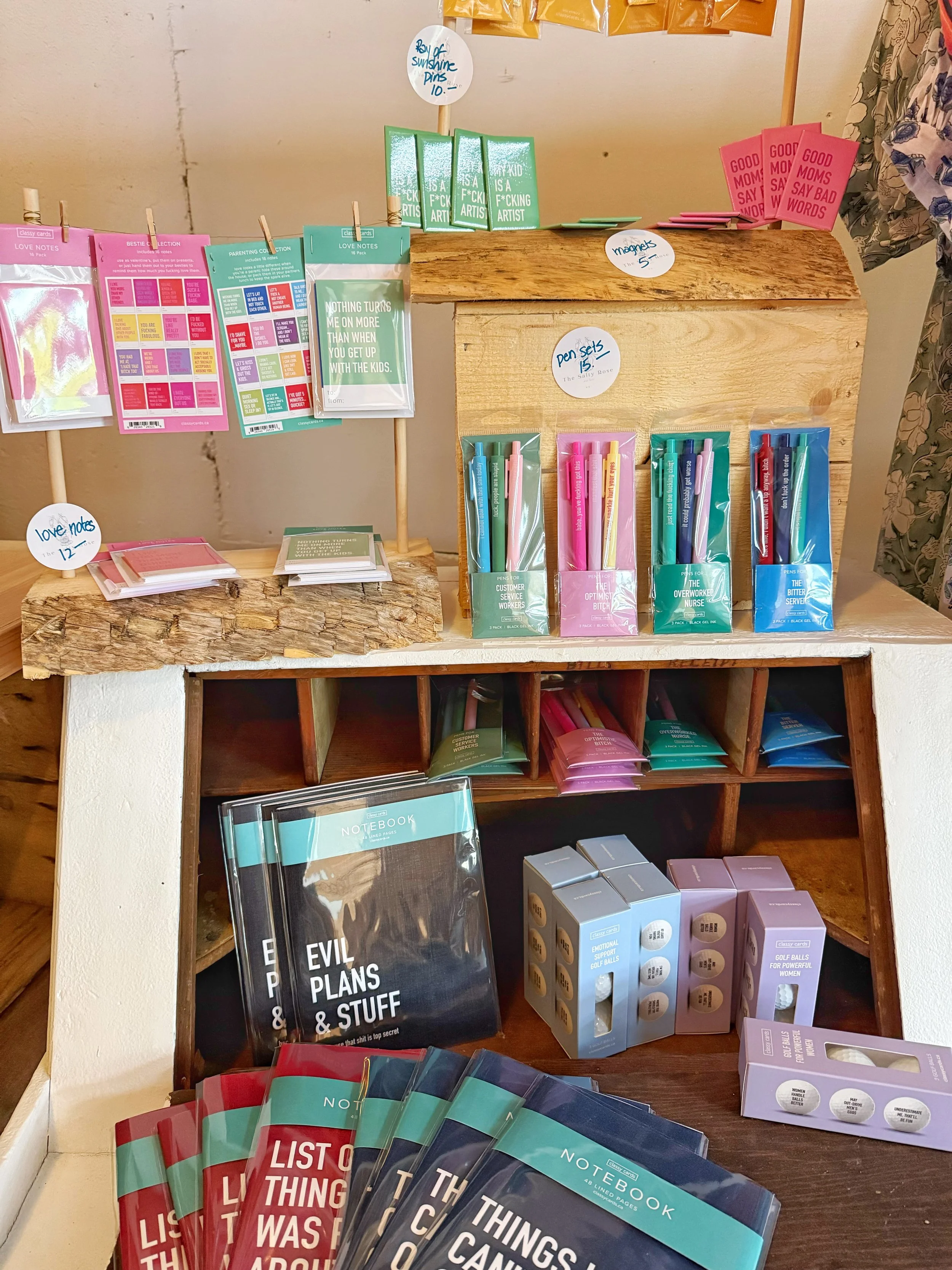 A selection of the always fun Classy Cards products!