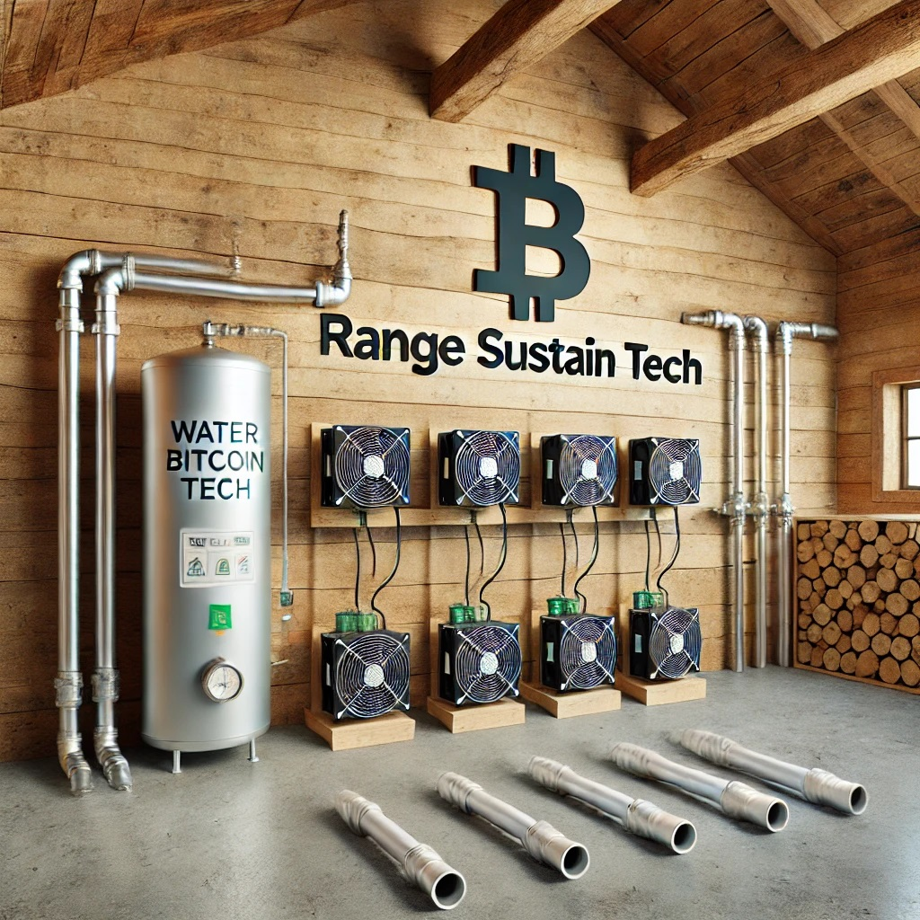 Bitcoin miners attached to a barn wall