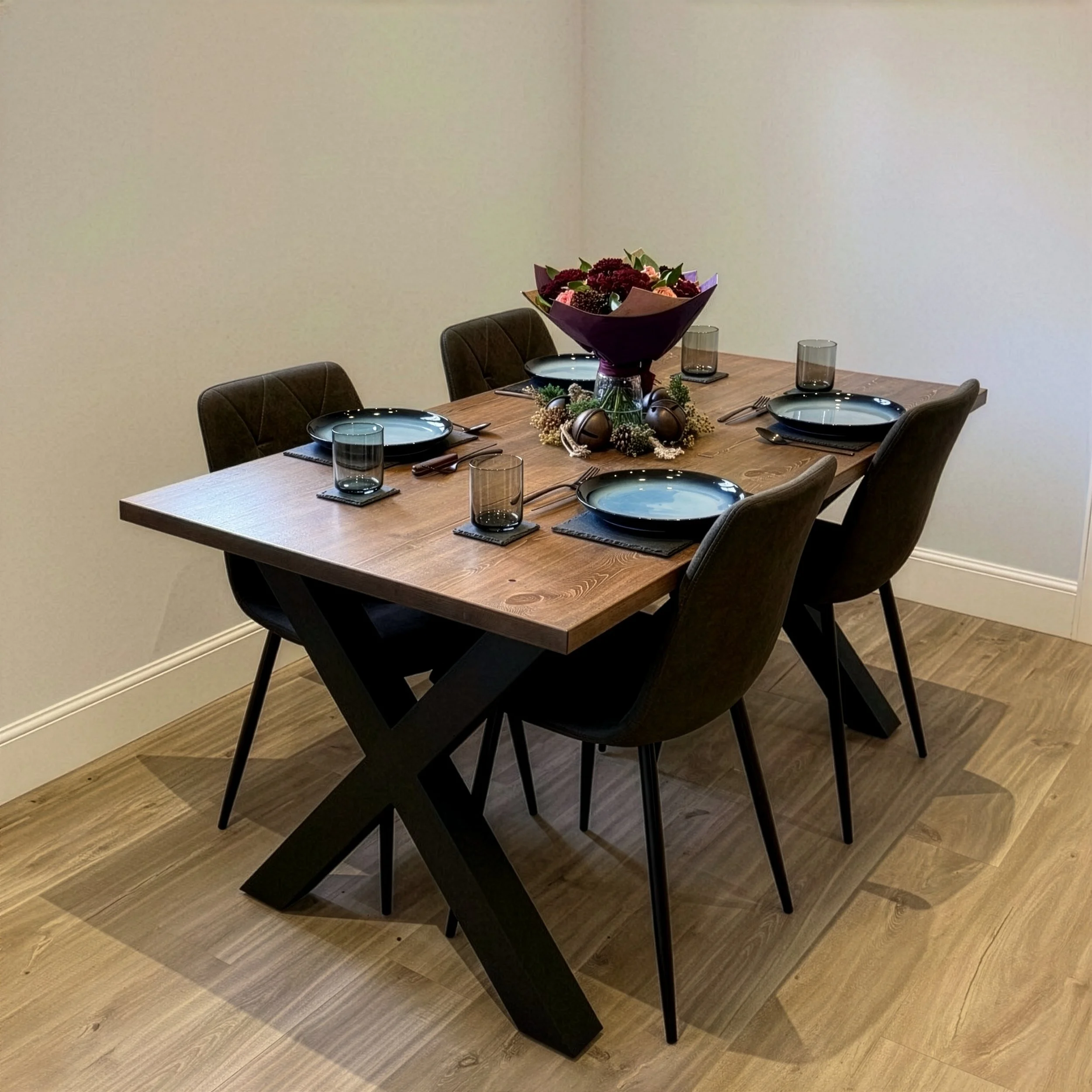 Oak & Steel Crafted table (S)