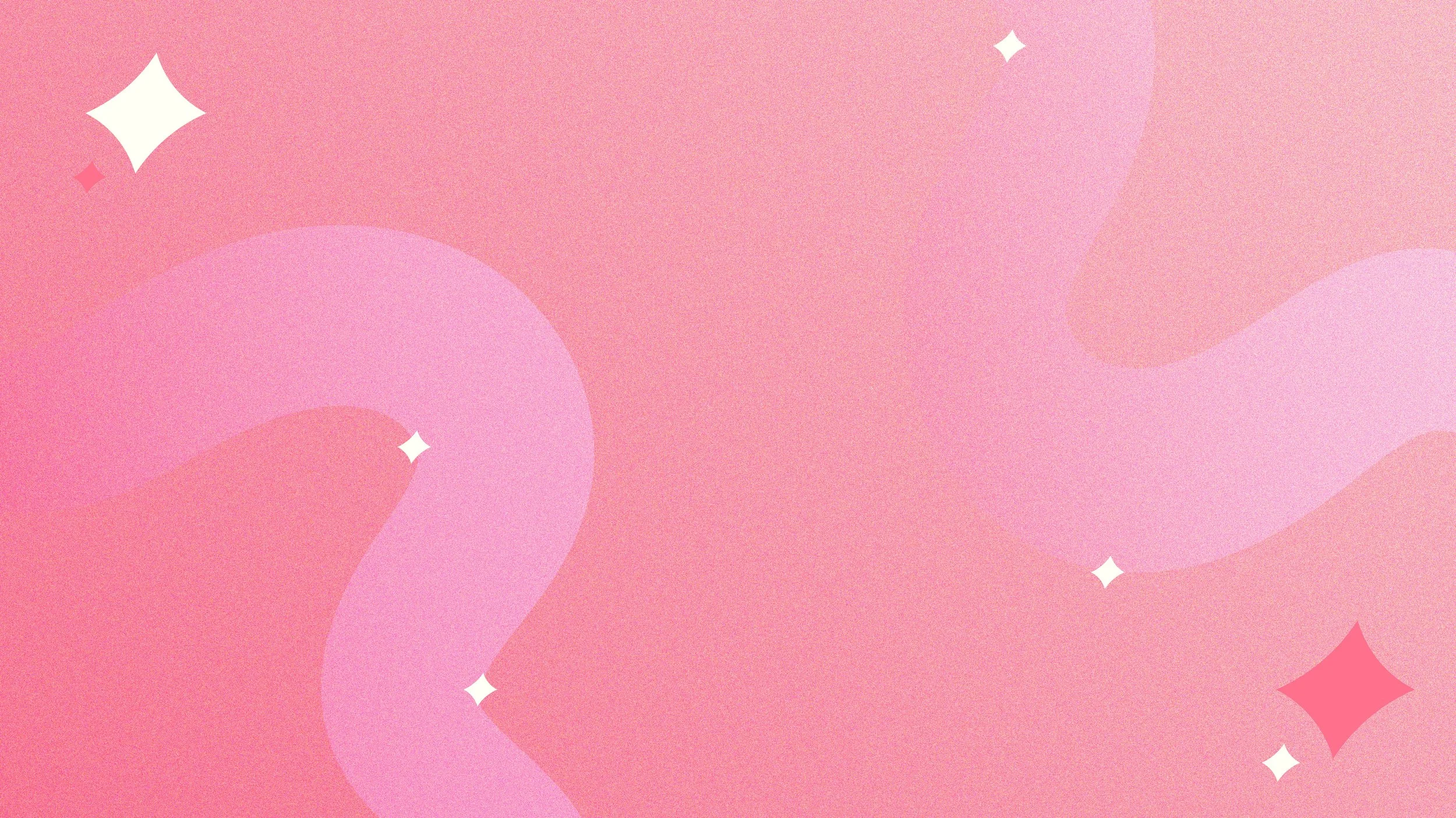 Abstract pink background with various shades of pink and white star-shaped accents.