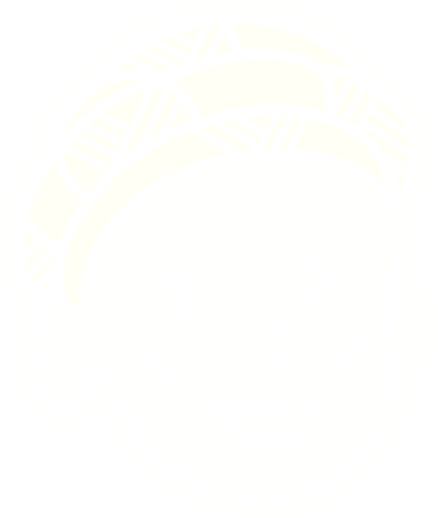 Line drawing of a smiling girl with a flower on her cheek and earrings, wearing a headscarf.