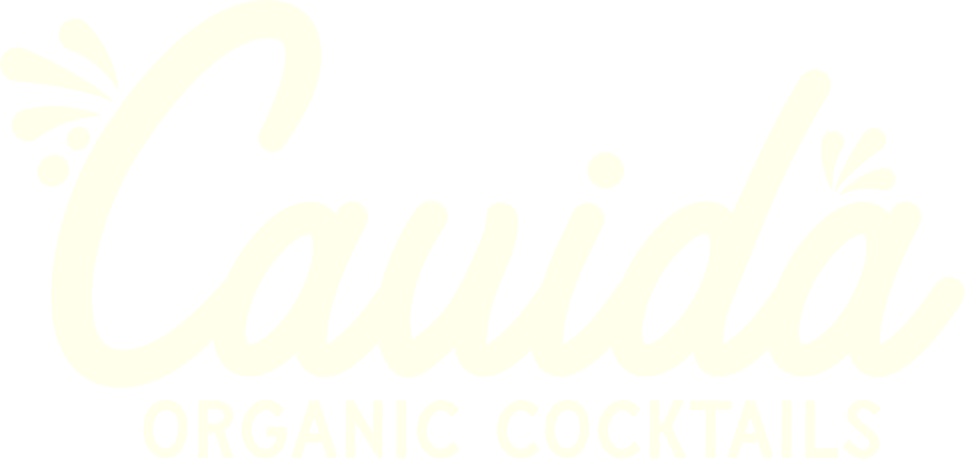 Logo for La Vida, a brand offering organic cocktails, with stylized text and decorative splash graphics.