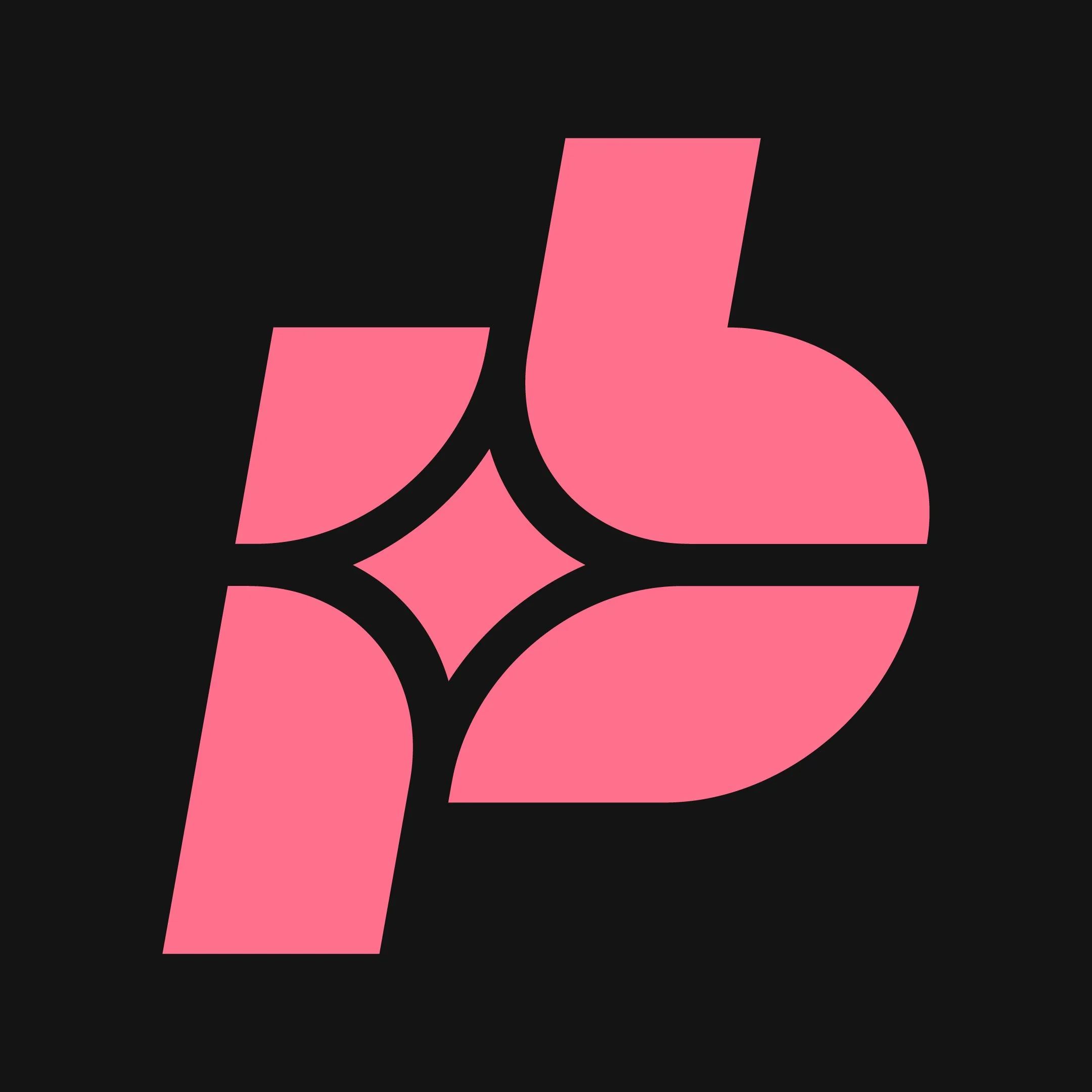 Pink letter 'Y' on black background.