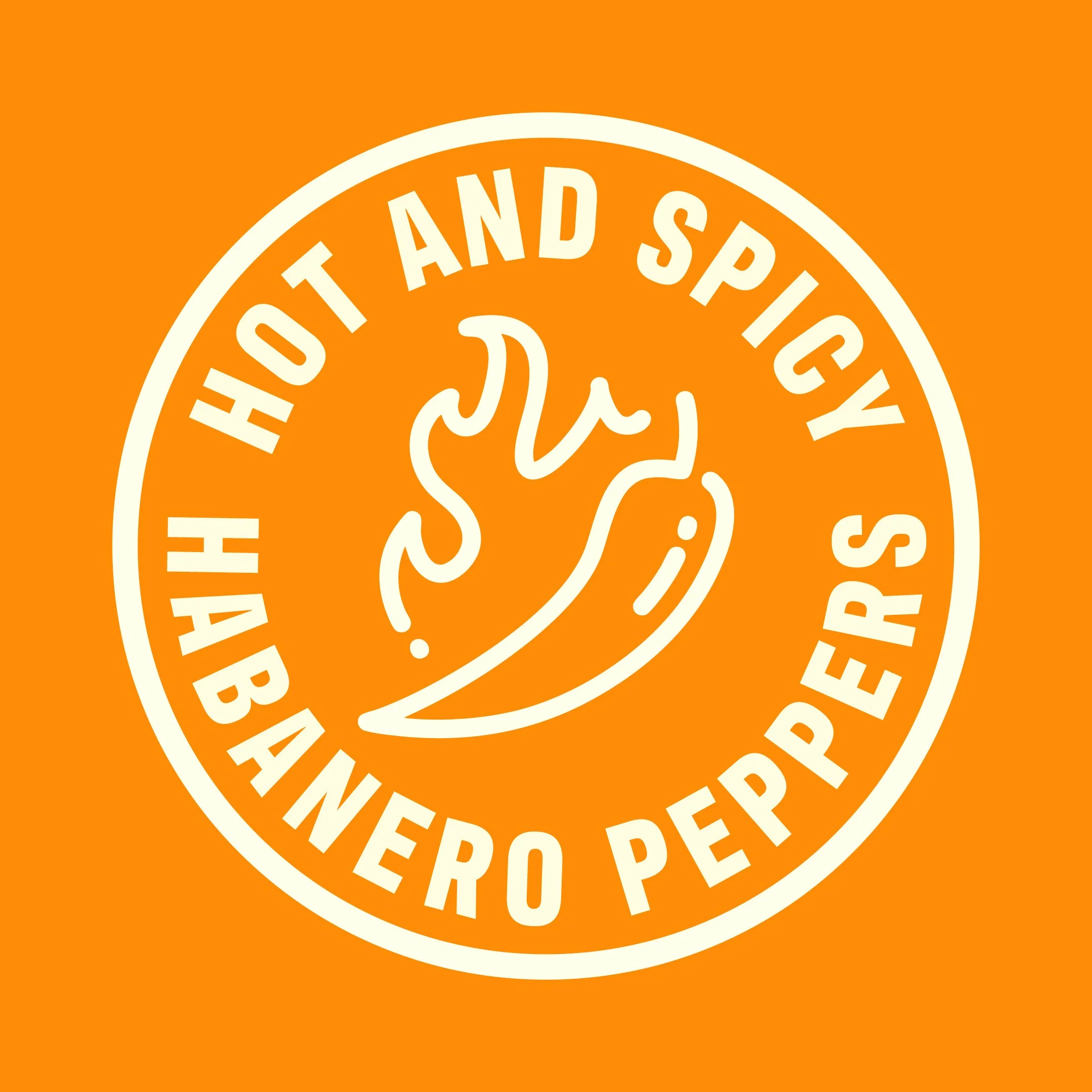 Logo for the Habanero Peppers Hot and Spicy