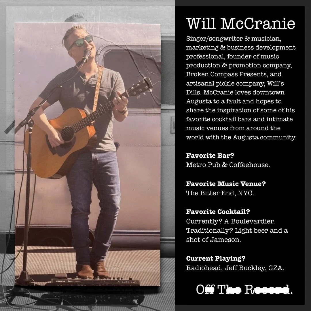 Meet The Team, pt 1: Will McCranie. Singer/songwriter &amp; musician, marketing &amp; business development professional, founder of music production &amp; promotion company, Broken Compass Presents, and artisanal pickle company, Will&rsquo;s Dills. M