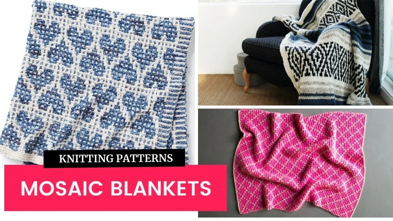 10 Interesting Mosaic Blanket Knitting Patterns