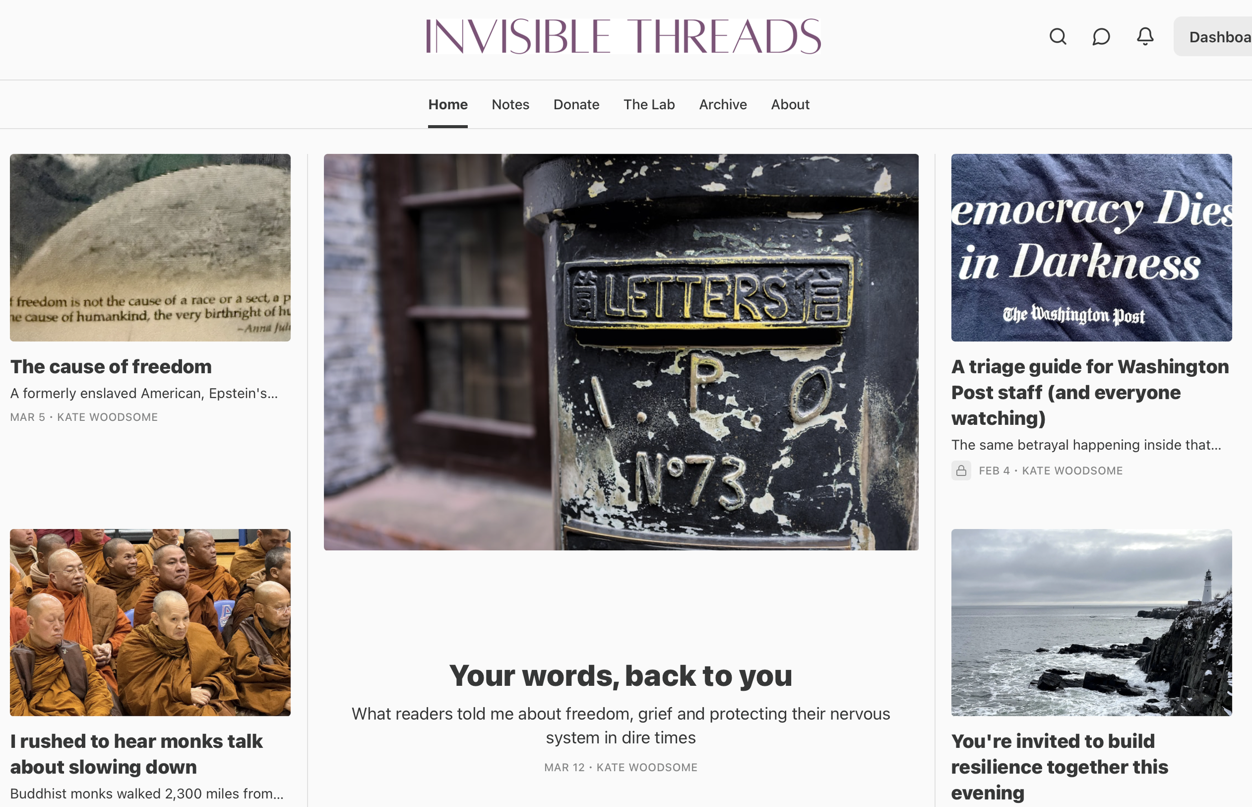 Invisible Threads newsletter