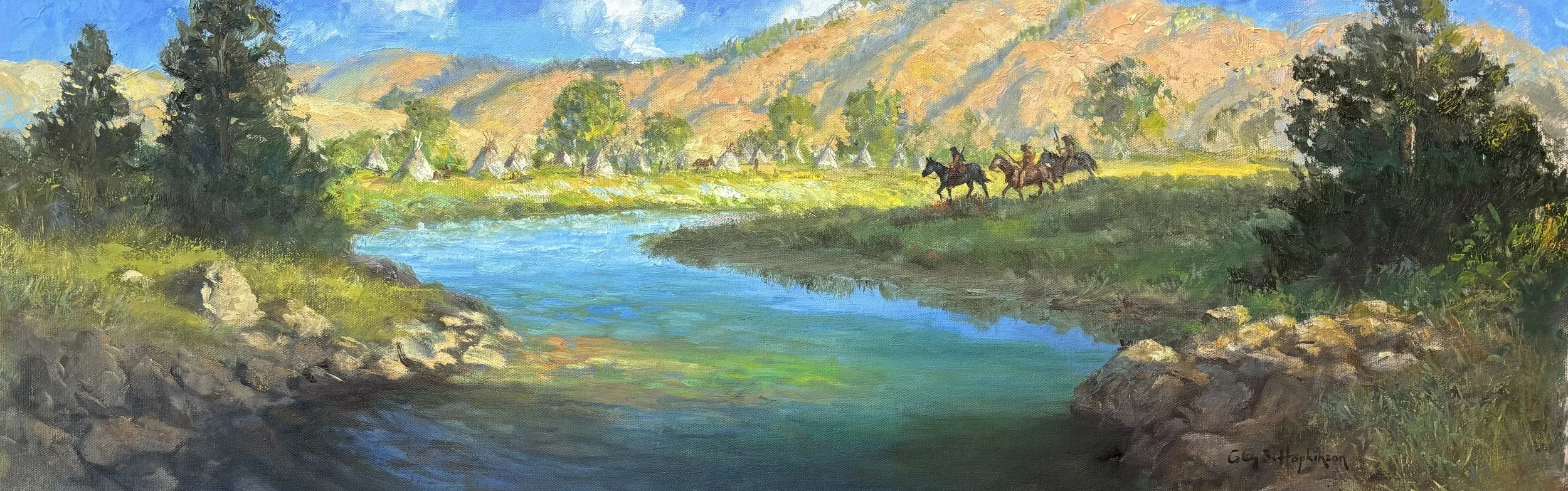 Rendezvous at Crystal Waters oil 12x48
Available  $3500
