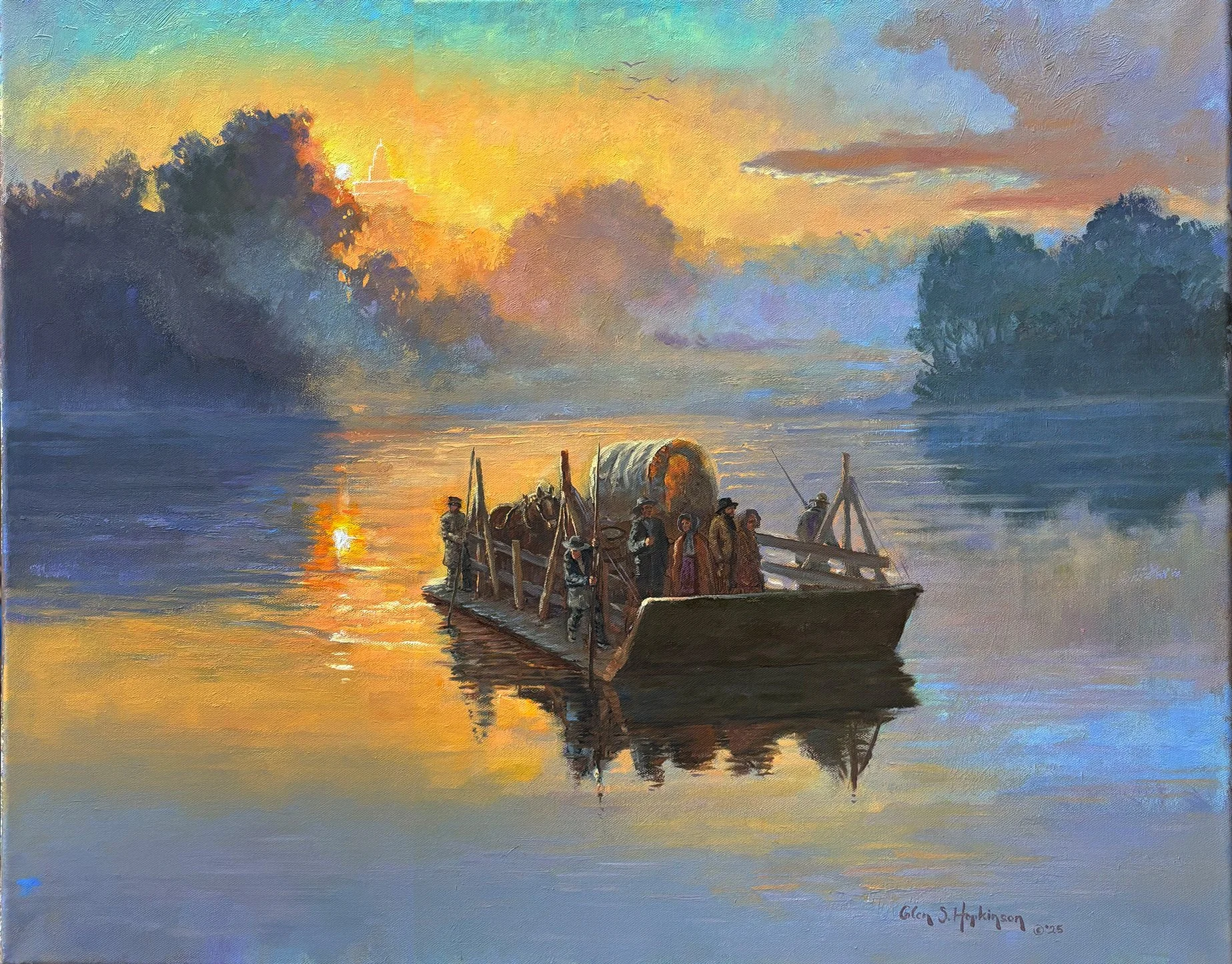 Brightly Gleems Our Westward Journey
Oil painting SOLD 
Prints available