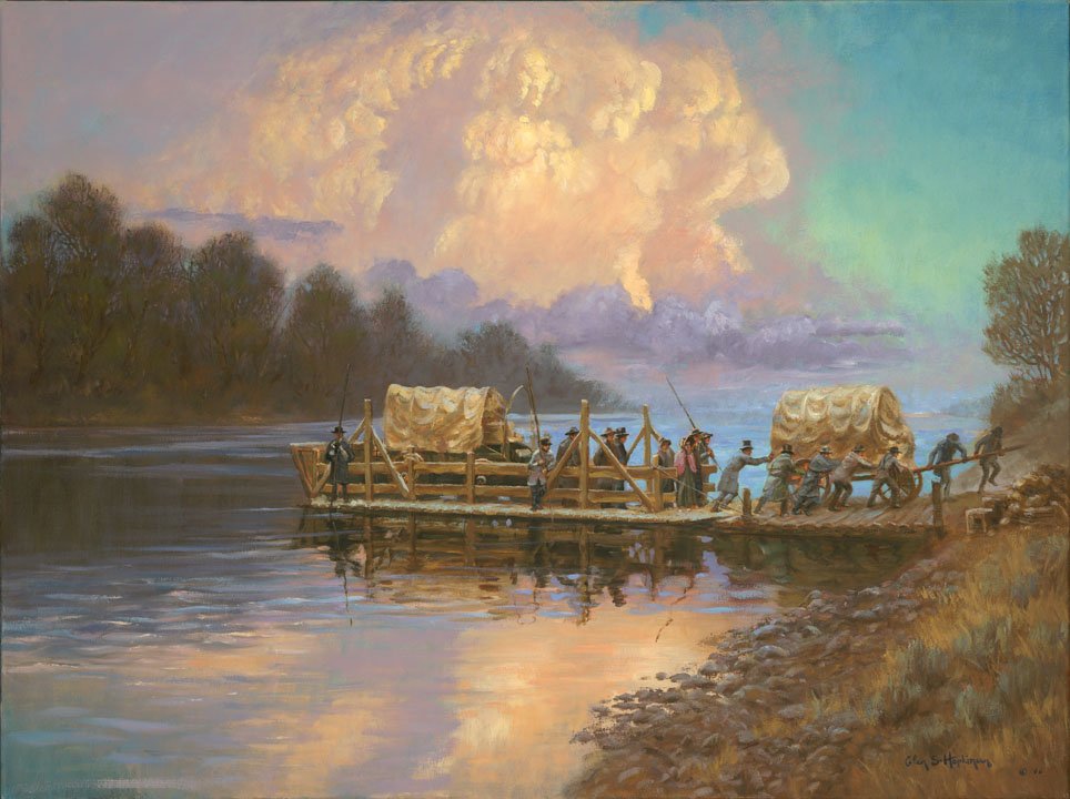 Crossing at Dusk, Platte River Wyoming
30x40 oil   $10,500 SOLD
Print Available