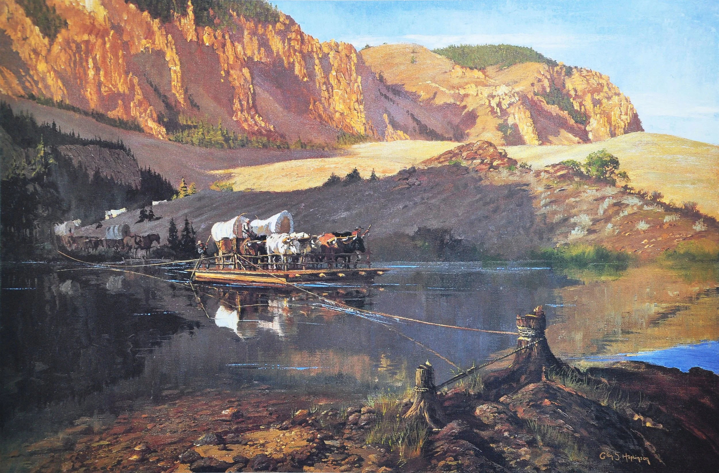 Green River Crossing  oil  24x36  oil Sold