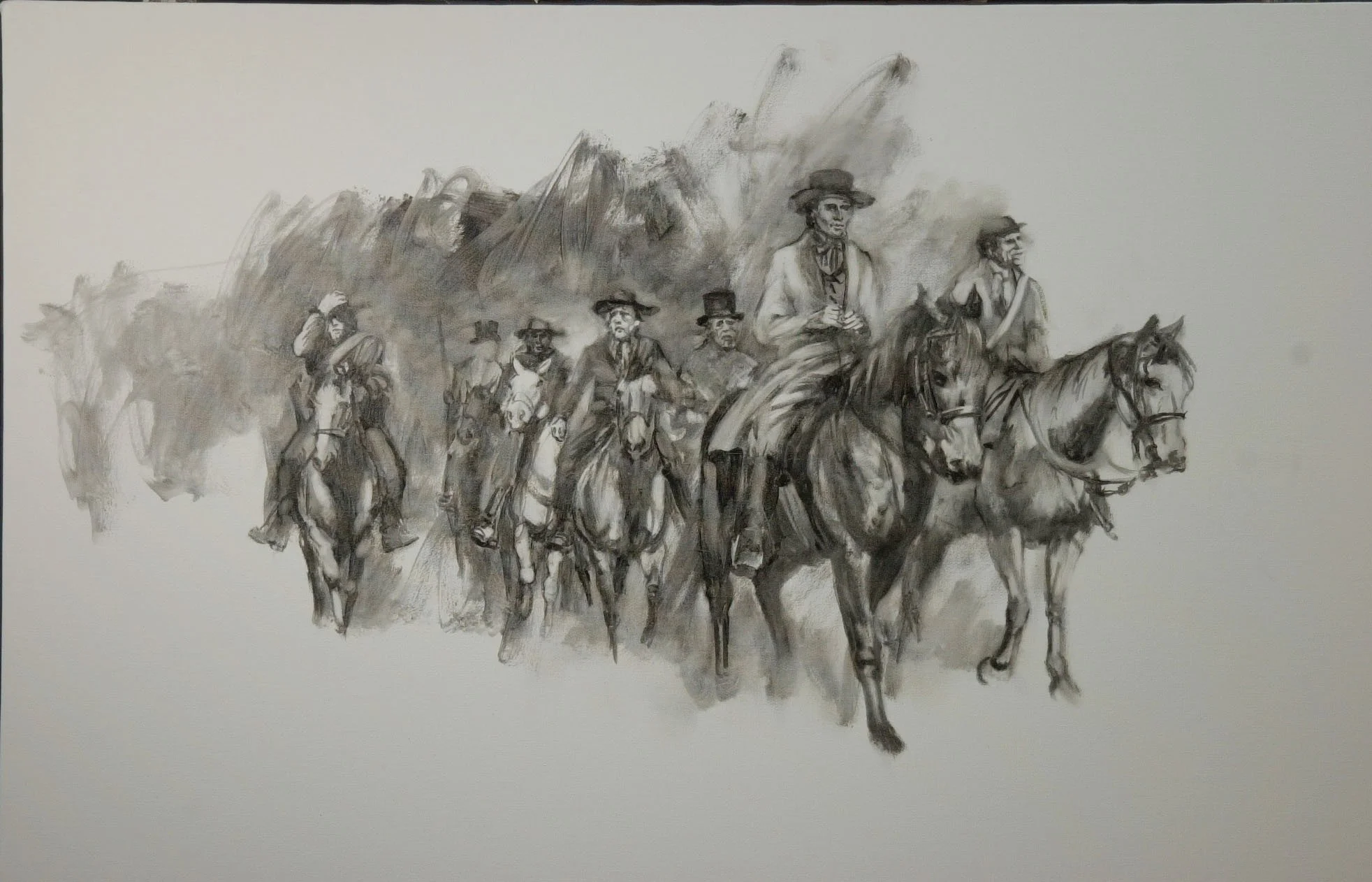 Missouri Lawmen escorted to Nauvoo, SOLD
12x16