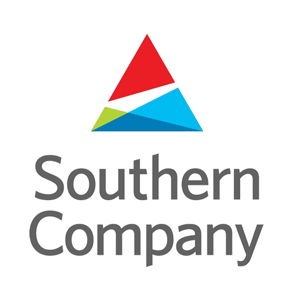 Logo for Southern Company with a triangular graphic in red, blue, and green above the company name.