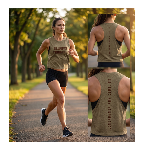 The "Always Training" Racerback Cropped Tank