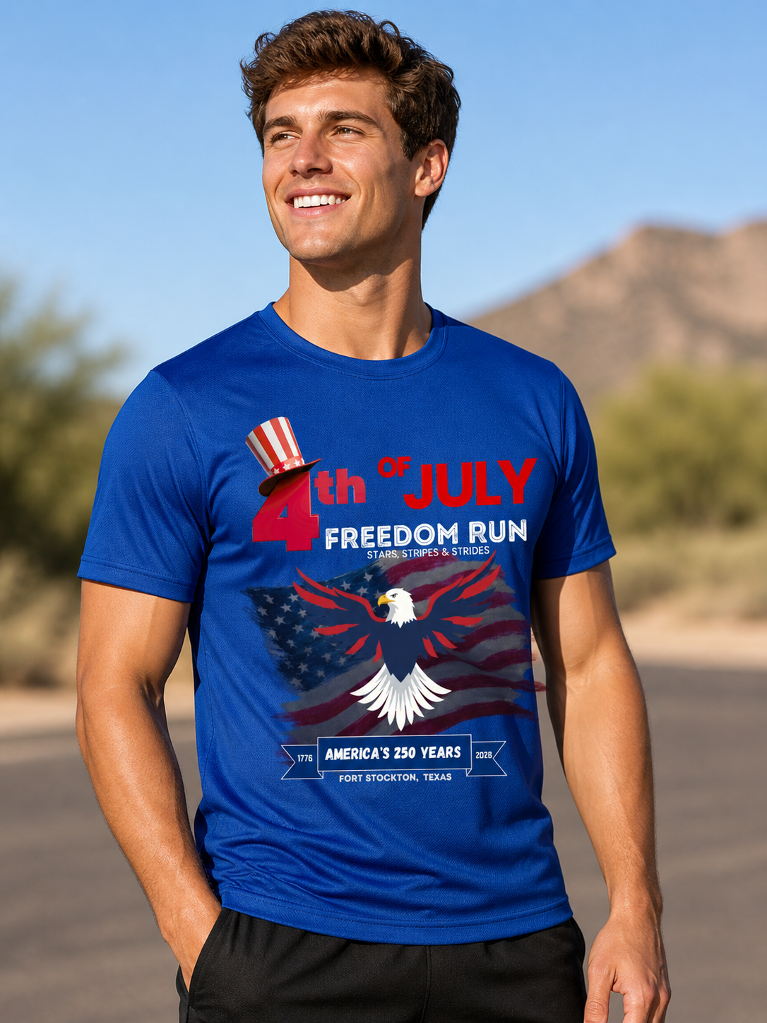 🦅 The "American Eagle" Freedom LLRC Run Performance Short Sleeve