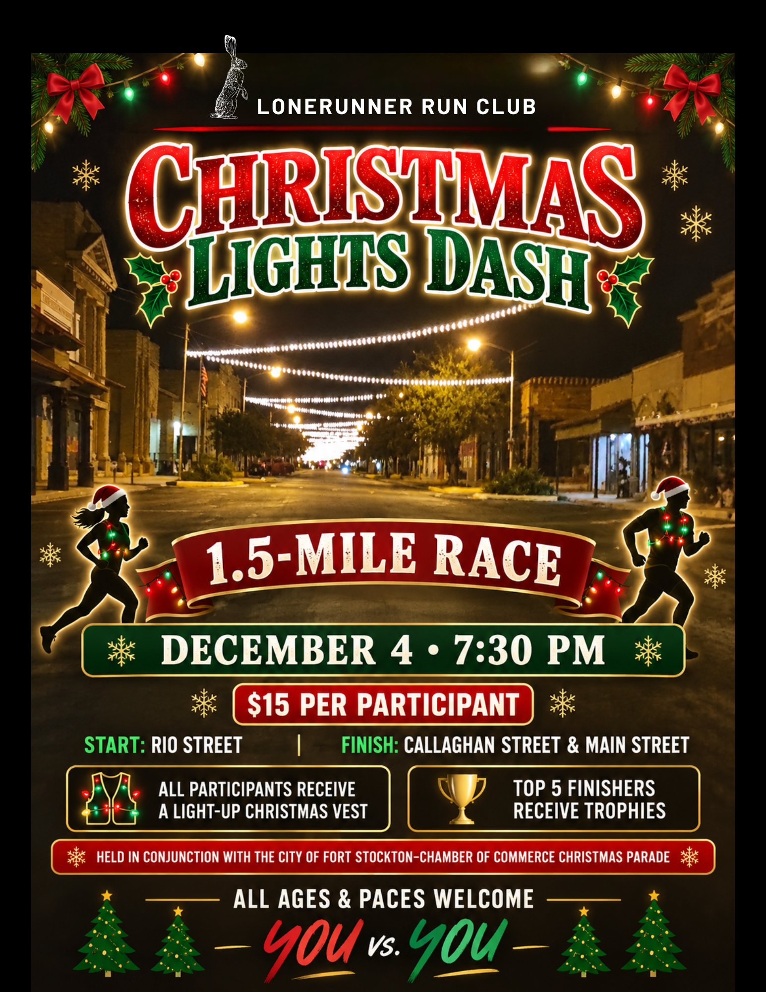 LoneRunner Christmas Lights Dash