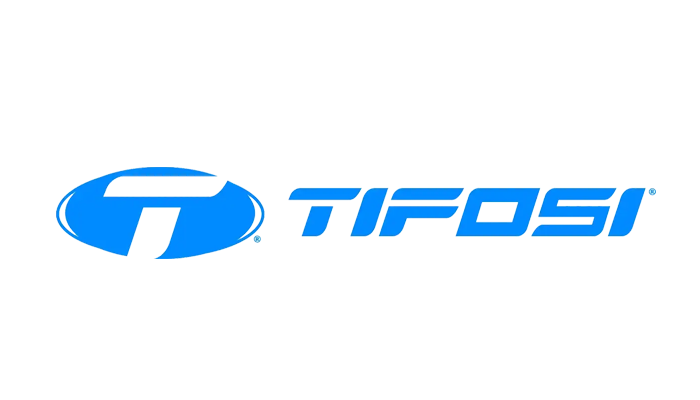 Close-up of the Tigosi logo with blue and white lettering and a blue circular emblem.