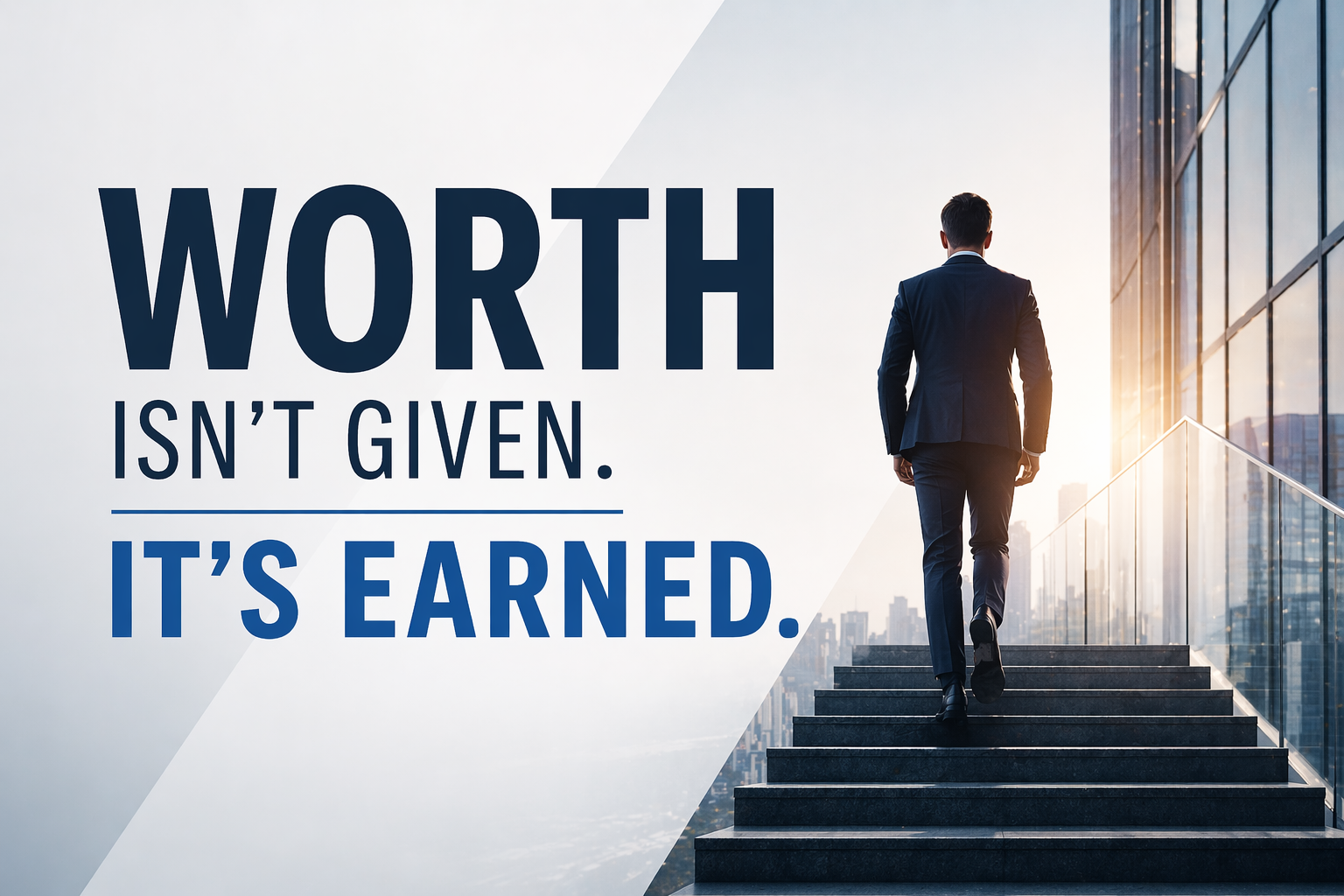 Worth Isn't Given. It's Earned.