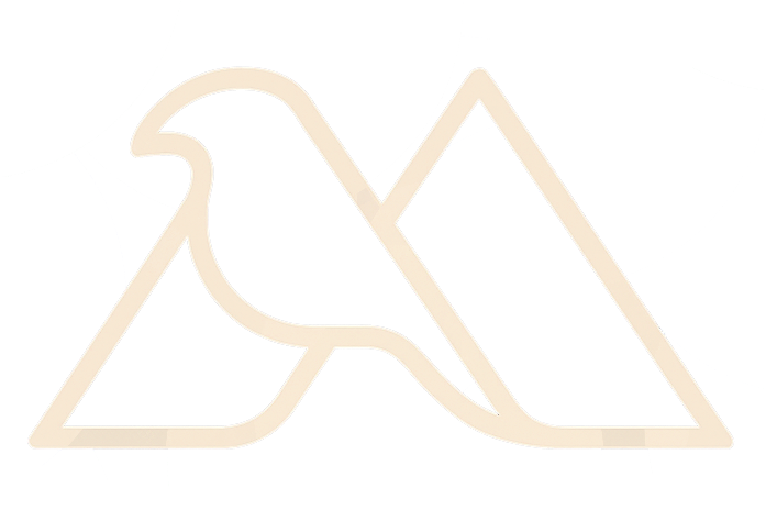 Outline drawing of mountain peaks