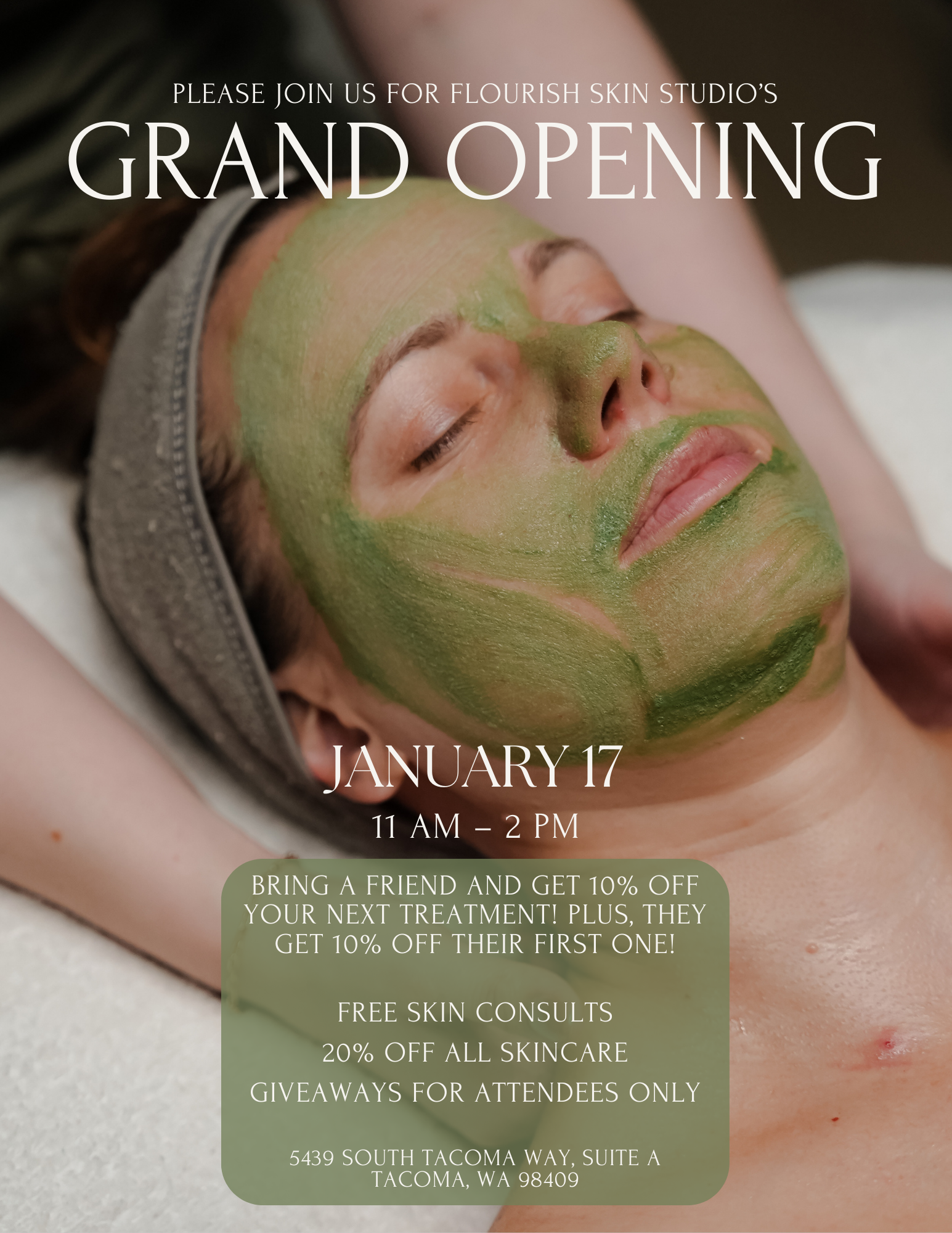 Grand opening skin studio tacoma washington