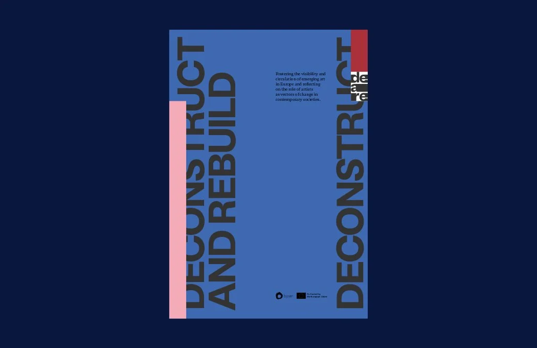 Book cover with colored rectangles and vertical text