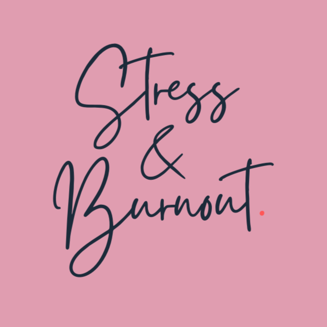 Pink background with black handwritten-style text that reads "Stress & Emotional Resilience".