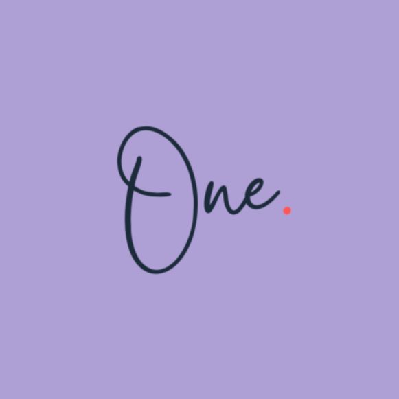 Vivien Moriarty, Therapeutic Coaching, branded image of 'one'.